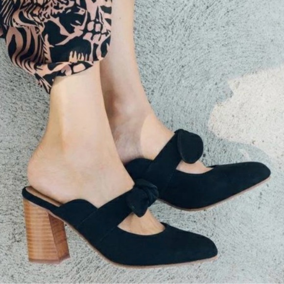 Soludos Lani Bow Suede Heeled Mules - Picture 10 of 10